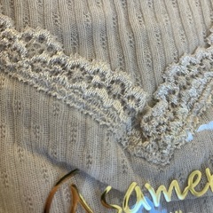 M2510-437 TENMAYA asamerry 肌着 Mサイズ ピンクグレージュ 胸元レース 未使用品の画像