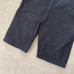 ノースリーブロンパース オーバーオール 黒 70cmの画像