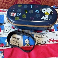 スヌーピー２段お弁当箱&お弁当袋セットの画像