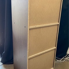 ペーズリー柄　3段カラーボックス　棚高さ調整不可の画像