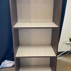 ペーズリー柄　3段カラーボックス　棚高さ調整不可の画像