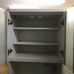 【ジャングルジャングル深井店】★ニトリ 2枚扉 食器棚 収納家具  家具 簡易クリーニング済 堺市（中区 堺区 東区 西区 南区 北区）和泉市 河内長野市 富田林市 松原市 狭山市 深井 【FU2849】の画像