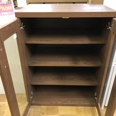 【ジャングルジャングル深井店】★ミニ食器棚 茶色 収納家具 食器棚 家具 簡易クリーニング済 堺市（中区 堺区 東区 西区 南区 北区）和泉市 河内長野市 富田林市 松原市 狭山市 深井 【FU2850】の画像