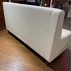 J2915 ベンチソファ　美品　レザー　ロビーソファー　在庫2個　ソファーの画像