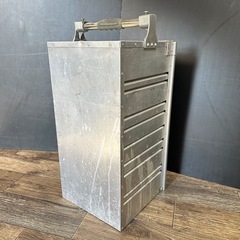 昭和 レトロ　 おかもち　インテリアに 出前箱 業務用 当時物 ゆたかの堤箱　取手有り60cm 箱50×26×28cmの画像