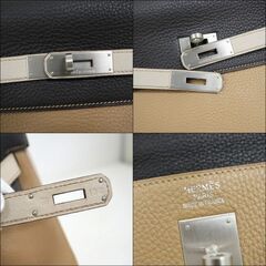 NR43　hm09870tm【HERMES】ケリー35　内縫い　トリヨンクレマンス　□G刻印の画像