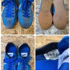 a(7630) ナイキ Nike '80 マッハランナー 23cm 靴 デッドストック 箱無し ビンテージ ロードランナー シューズ インナーソール難あり 青の画像