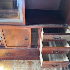 昭和レトロ　茶ダンスの画像