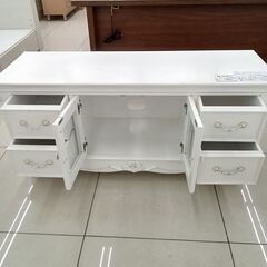 ★リユースのサカイ日立店★HJ8160  TV台 ホワイト H56.5×D40×W120 クリーニング済み の画像