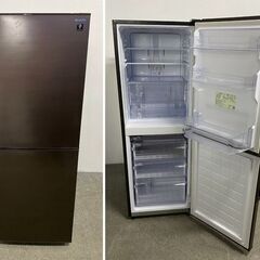 高年式!2023年製! SHARP シャープ SJ-PD28J-T ノンフロン 冷凍冷蔵庫 2ドア 280L 右開き アコールブラウン 中古家電 店頭引取歓迎 R10160の画像