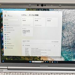 10世代i5 超軽量 バッテリー◎ フルHD 12.1 パナソニック ノートPC Let's note CFSV9-2 Core i5-10310U windows11 pro 8GB SSD256GB  カメラあり オフィス (C188)の画像