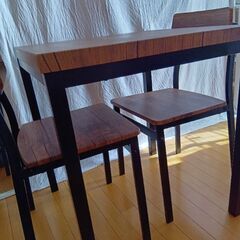 美品　ダイニングテーブル　椅子　3点セットの画像