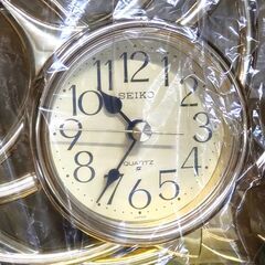 店頭引き渡し 未使用 ヴィンテージ SEIKO 置き時計 鶴 QZ 395 G ゴールド 金 レトロの画像