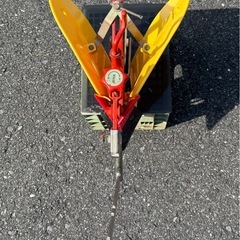 New イエロー培土器　培土機　培土器　管理機　耕運機　畝　畝立て　土寄せ　尾輪　農機具　アタッチメント　パーツ　部品の画像