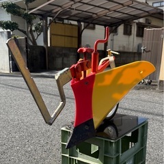 New イエロー培土器　培土機　培土器　管理機　耕運機　畝　畝立て　土寄せ　尾輪　農機具　アタッチメント　パーツ　部品の画像