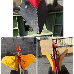 New イエロー培土器　培土機　培土器　管理機　耕運機　畝　畝立て　土寄せ　尾輪　農機具　アタッチメント　パーツ　部品の画像