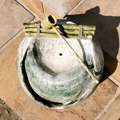 手水鉢 つくばい 電動循環式 メダカ観賞の画像