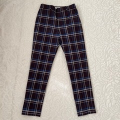美品　15400円　IENA チェックスティックパンツ 34 ブラウンの画像