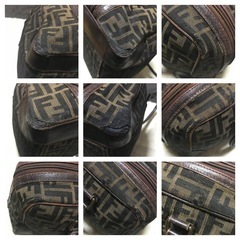 正規品 ヴィンテージ フェンディ ズッカ柄 ボストンバッグ ブラウンの画像