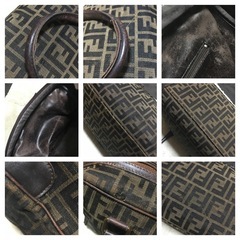 正規品 ヴィンテージ フェンディ ズッカ柄 ボストンバッグ ブラウンの画像