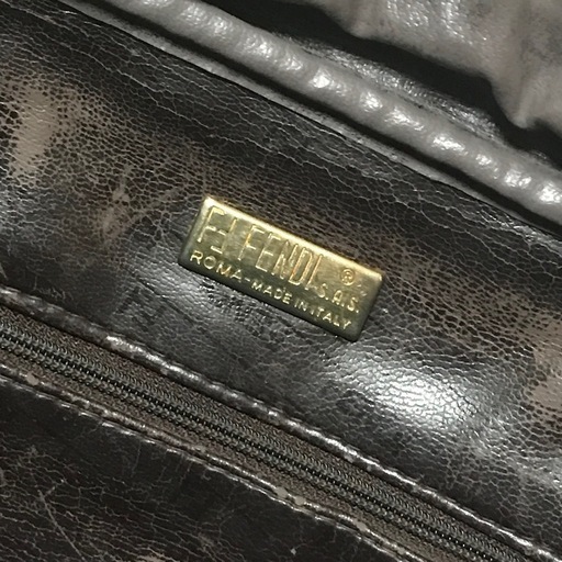 正規品 ヴィンテージ フェンディ ズッカ柄 ボストンバッグ ブラウン