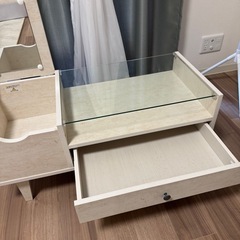 鏡　収納　テーブルの画像