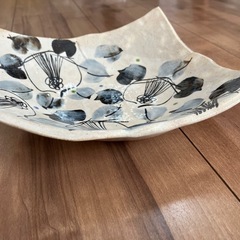 九谷焼　角皿とコップ2個のセットの画像