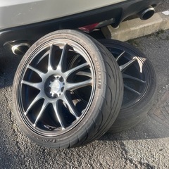 2本！PCD100 5穴 タイヤホイールセットの画像