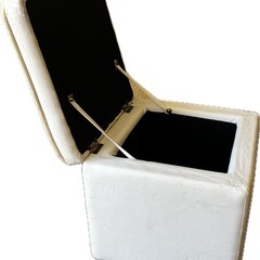 オットマン 足置き 収納チェアー 椅子 イス いす 収納付き 蓋 収納ボックス 正方形 ボックス収納 収納スツール フタ付き ボックス椅子  玄関 合皮 おもちゃ箱
の画像