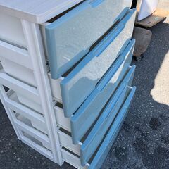 JM20390K) 5段収納ケース＜幅：約72cm 高さ：約98cm 奥行：約40cm＞中古品【取りに来られる方限定】　の画像