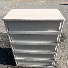 JM20390K) 5段収納ケース＜幅：約72cm 高さ：約98cm 奥行：約40cm＞中古品【取りに来られる方限定】　の画像