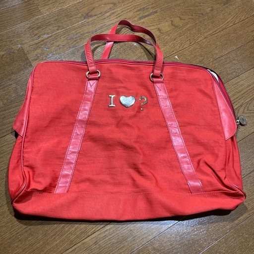 激レア モスキーノ MOSCHINO ナイロンブリーフケース レッド