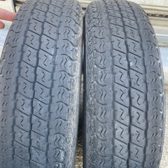 YOKOHAMA 145/80R12 LT 2本　21年　軽トラ　タイヤ　減り　ヒビありの画像