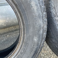 YOKOHAMA 145/80R12 LT 2本　21年　軽トラ　タイヤ　減り　ヒビありの画像
