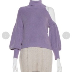 Lily Brown リリーブラウン ワンショルニット　ラベンダーの画像