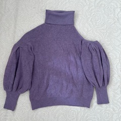 Lily Brown リリーブラウン ワンショルニット　ラベンダーの画像