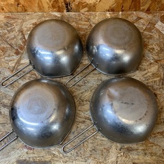 a(7631) ステンレス 手付きボウル 4個セット 目盛り 注ぎ口付き 21cm 1500ml 両口 深型 ボール 日本製 業務用の画像