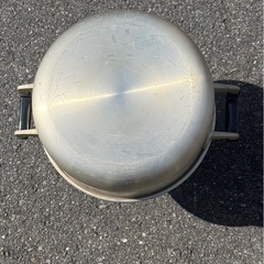 ツルマル印　アルミ　両手鍋　大鍋　40cm 220 業務用　調理器具　厨房　キッチン　炊き出し　長期保管品の画像