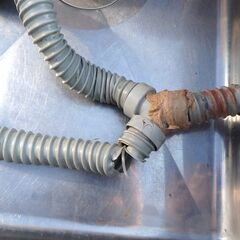 新札幌★ステンレス 二槽シンク 幅90cm×奥行60cm×高さ79～cm■業務用 流し台 バックガードあり■No.3675の画像