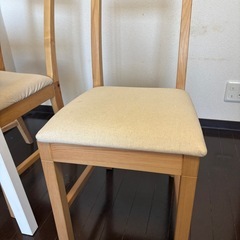 ＩＫＥＡ/イケア PINNTORP/ピントルプ：ダイニングテーブル2人用 ライトブラウンステイン/ホワイトステイン（705.294.70）　ダイニングテーブル&チェア（2席）の画像