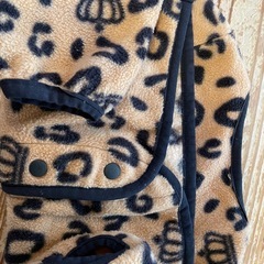 ベビードール　ヒョウ柄　フリース　サイズ80の画像