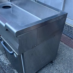 【動確済み】2022年 業務用 フクシマ 二口蛇口付き 舟形コールドテーブル LNC-120RM-SC 1200×600×800 単相 100V 舟形台下冷蔵庫 大阪発の画像