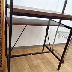 ★リユースのサカイつくば店★TK7080 ニトリ カウンターテーブル ダークブラウン H180×D60×W82 クリーニング済みの画像