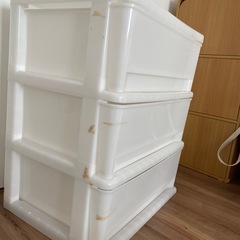 ニトリ リビングチェスト3段 衣装ケースの画像