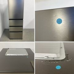 高年式 2025年製 AQUA/アクア 4ドア冷蔵冷凍庫 433L 右開き AQR-V43R(S) 大容量冷凍室 ② チタンシルバー 中古家電 店頭引取歓迎 uR10181の画像