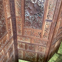 【引取限定】衝立　間仕切り木製　4枚パネル　の画像