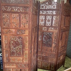 【引取限定】衝立　間仕切り木製　4枚パネル　の画像