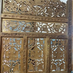 【引取限定】衝立　間仕切り木製　4枚パネル　の画像