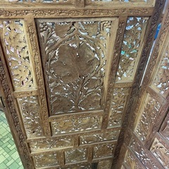 【引取限定】衝立　間仕切り木製　4枚パネル　の画像