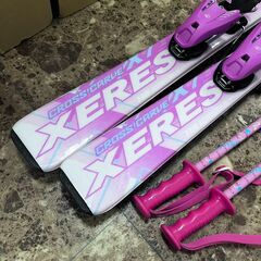 XERES/セレス スキー板/ストック 118cm キッズ ピンク スキー用品 札幌 東区 の画像